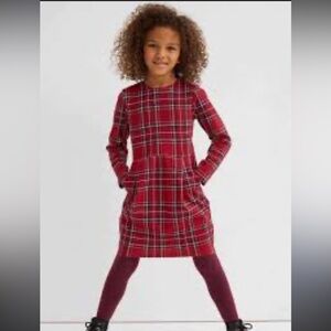 Plaid H&M tartan Toddler Dress NWOT 3/4T with bow